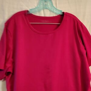 Susan graver Liquid Knit Pink Top